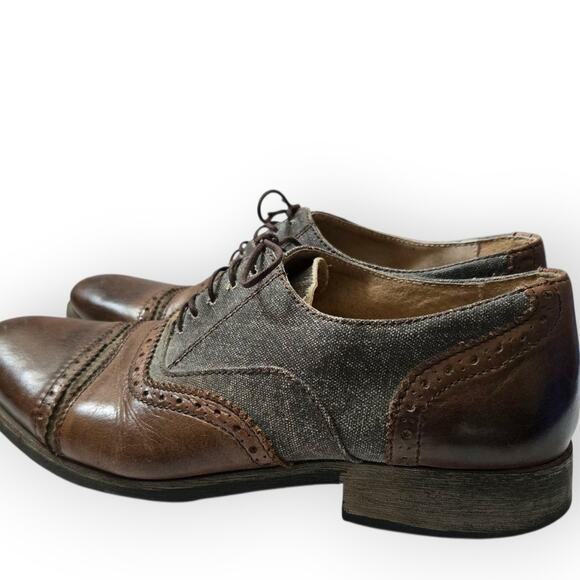 Steve Madden CABAL Handcrafted Leather Oxford Shoes – Men’s 11D - Picture 3 of 7
